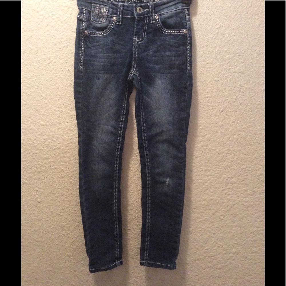 Girls bling studded jeans